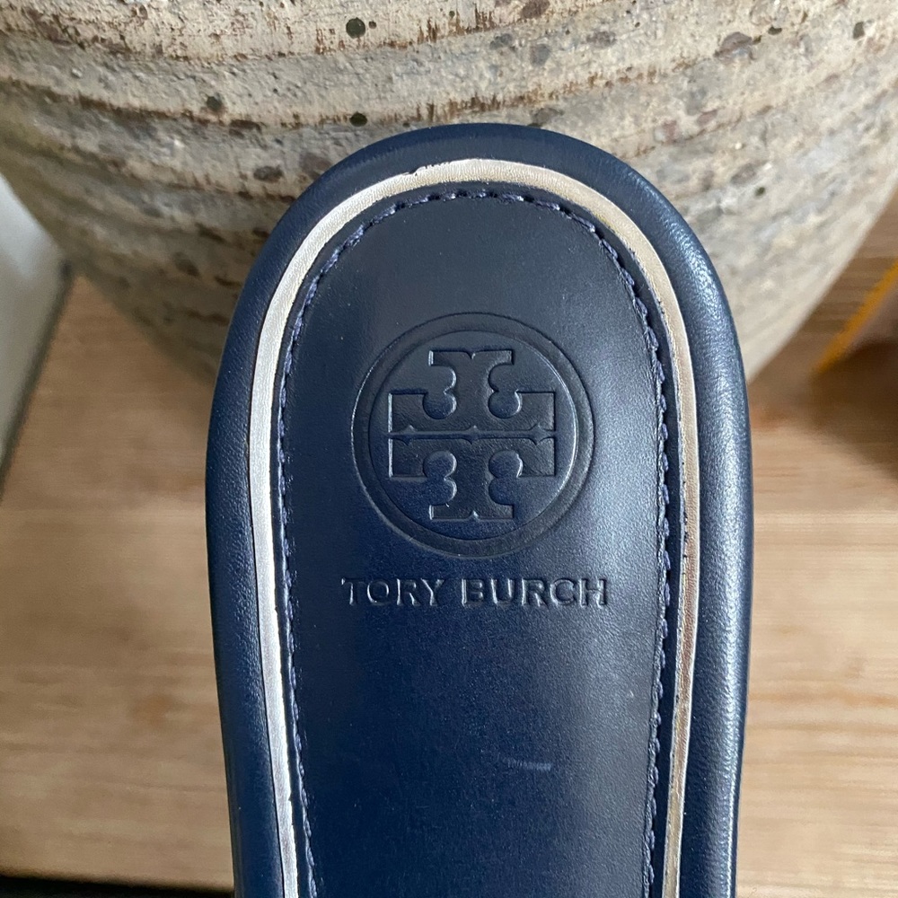 NWOB • Tory Burch Metal Miller Leather Sandals - Picture 14 of 16